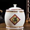 Керамическая рисовая банка Jingdezhen с крышкой - Влаго- и насекомозащитный контейнер для хранения