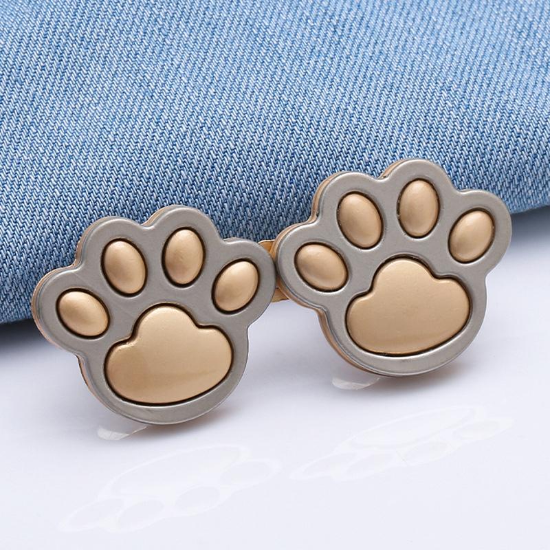 2 шт. в форме кошачьей лапки регулируемая пряжка на талии джинсовая пряжка удлинитель пряжки для брюк замена булавки для крепления джинсовых пуговиц