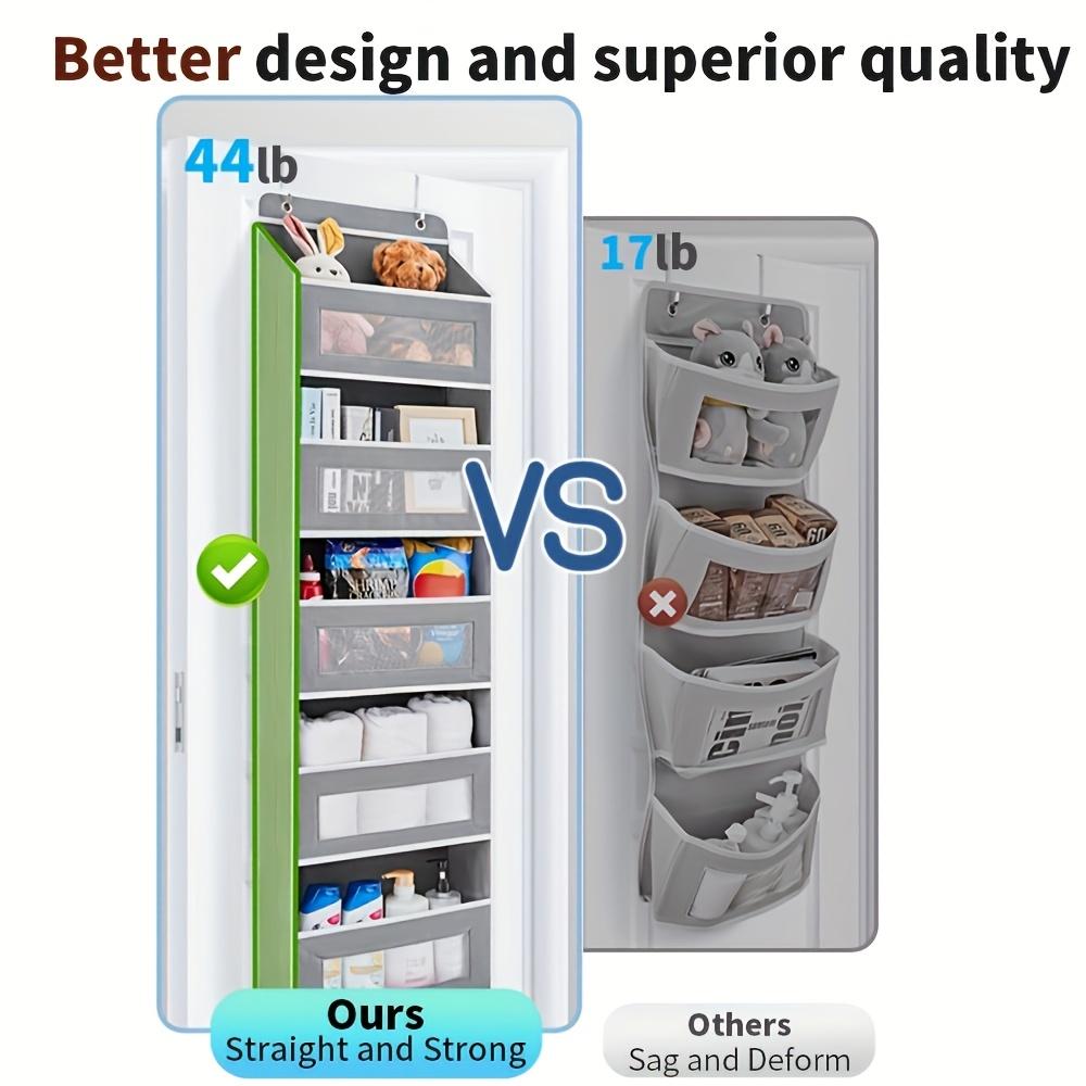 5-уровневый ящик для хранения, ящик для хранения на двери, подвесной ящик с 5 карманами большой вместимости, противоопрокидывающийся, грузоподъемностью 44 фунта, ящик для хранения на задней стороне двери для домашнего хранения
