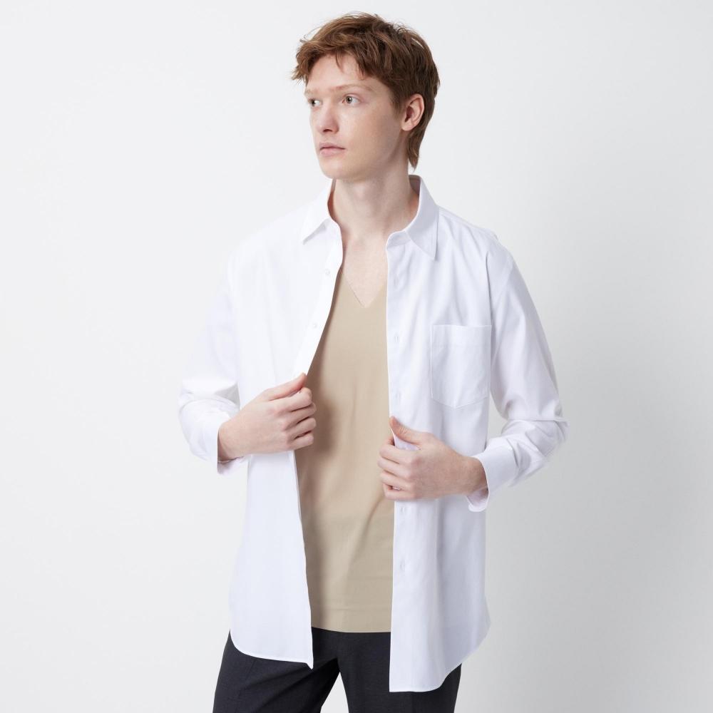 Uniqlo Футболка Airism с дезодорирующей сеткой и V-образным вырезом