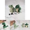 Lovable Green Short Plush Dinosaur Keychain Cute Stuffed Animal For Everyone