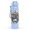 1PC Bull Cow Black Sketch Animal Print 750ml Color Plastic Sports Water Bottle Leakproof Flip Straw Lid Suitable for Sports Office Home Use