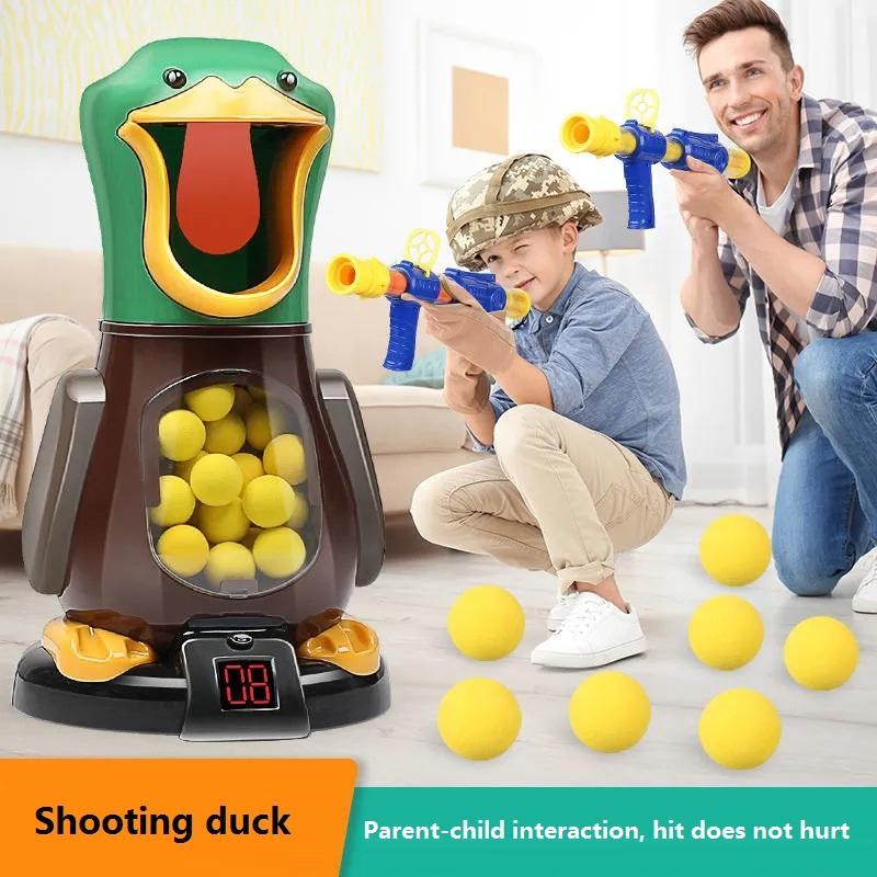 Toys Air-powered Gun Soft Bullet Ball with Light Electronic Scoring Battle Games Funny Gun Toy for Kids