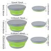 3 Pieces Bowl Sets Portable Picnic Camping Bowl Set Silicone Folding Bowls with Lid Foldable Fruit Salad Bowl Foldable Lunch Box