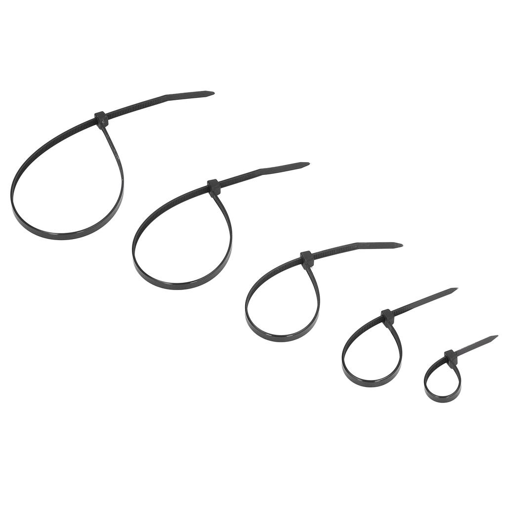 700Pcs Cable Tie 40lb Strength Hose Zip Self Locking Set Kit for Wire Line Black