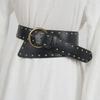 Waistband Metal Rivet Belt Adjustable Waist Corset Fashion Wide Cummerbunds Pants Decorative
