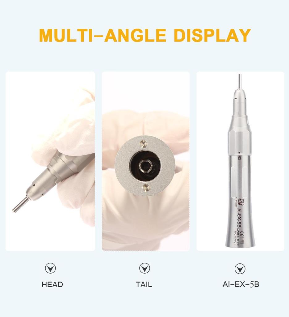 Стоматологический низкоскоростной наконечник AI-EX-5B 4:1 редукционный внешний прямой наконечник для воды без светодиода для полировки