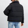 Женская куртка с имитацией пуговиц, оверсайз, с собранным низом, короткое пальто, повседневная, винтажная верхняя одежда с карманами