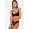 Черный кружевной комплект нижнего белья без чашек на косточках Thmaw22au0237