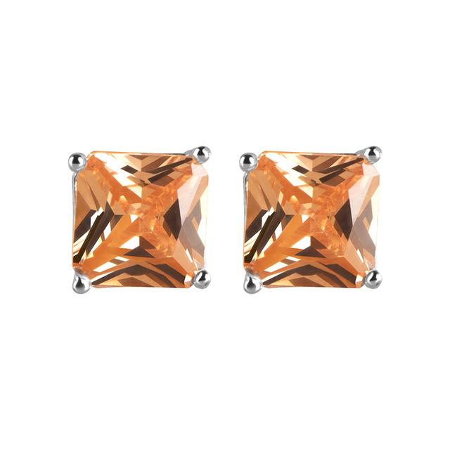 Серьги-гвоздики Cellacity из 100% стерлингового серебра 925 пробы, 7*7 мм, турмалин Параиба для женщин, сверкающие ювелирные изделия для свадебной вечеринки, подарок