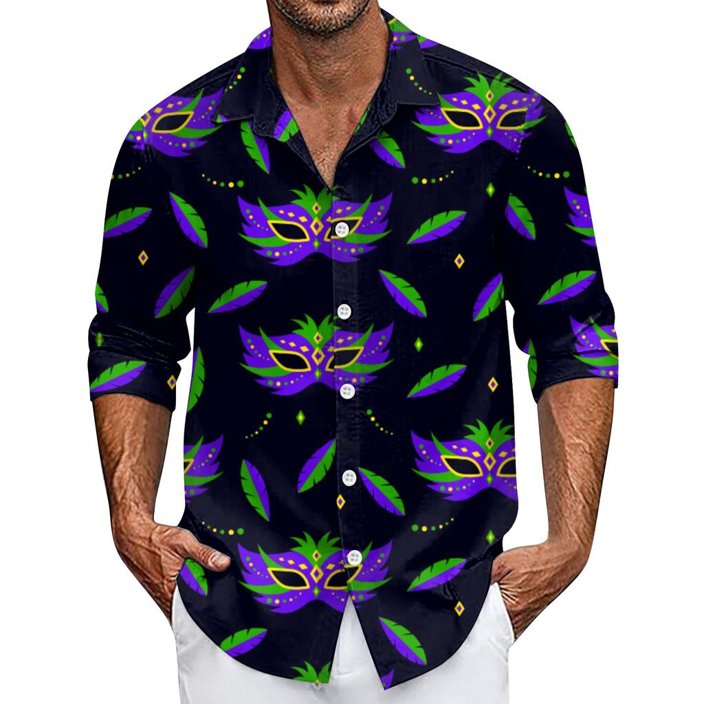 Мужская летняя новая свободная рубашка с длинным рукавом с принтом, кардиган, пляжная рубашка