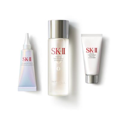 Официальный магазин SK-II | Набор для ухода за кожей | Набор Pitera™ Infinite Aura (Лосьон, Очищающее средство, Осветляющая сыворотка) с коробкой | Уход за порами, Увлажнение, Осветление, Анти