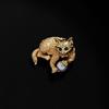 Cute Kitten Brooch Exquisite Light Luxury Brooch Badge Versatile Fixed Pin Jacket Accessories
