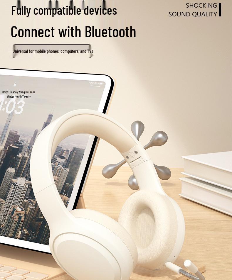 Беспроводные детские накладные Bluetooth-наушники с монитором для обучения и долгим сроком службы батареи