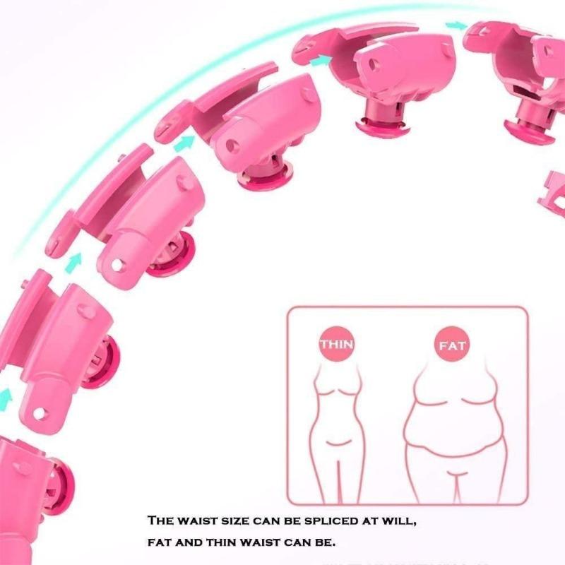 Брюшное оборудование, обруч с грузом, 24 съемных узла, подходит для взрослых и фитнес-профессионалов