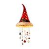 LED Santa Hat Hanging Light Christmas Hat Pendant Lamp with Tassel Bell Star Ornament Xmas New Year Party Decoration Light