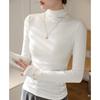 Cotton Half Turtleneck Base Shirt for Women Long-sleeved T-shirt Autumn and Winter New Tight Inner Bottom Shirt Top