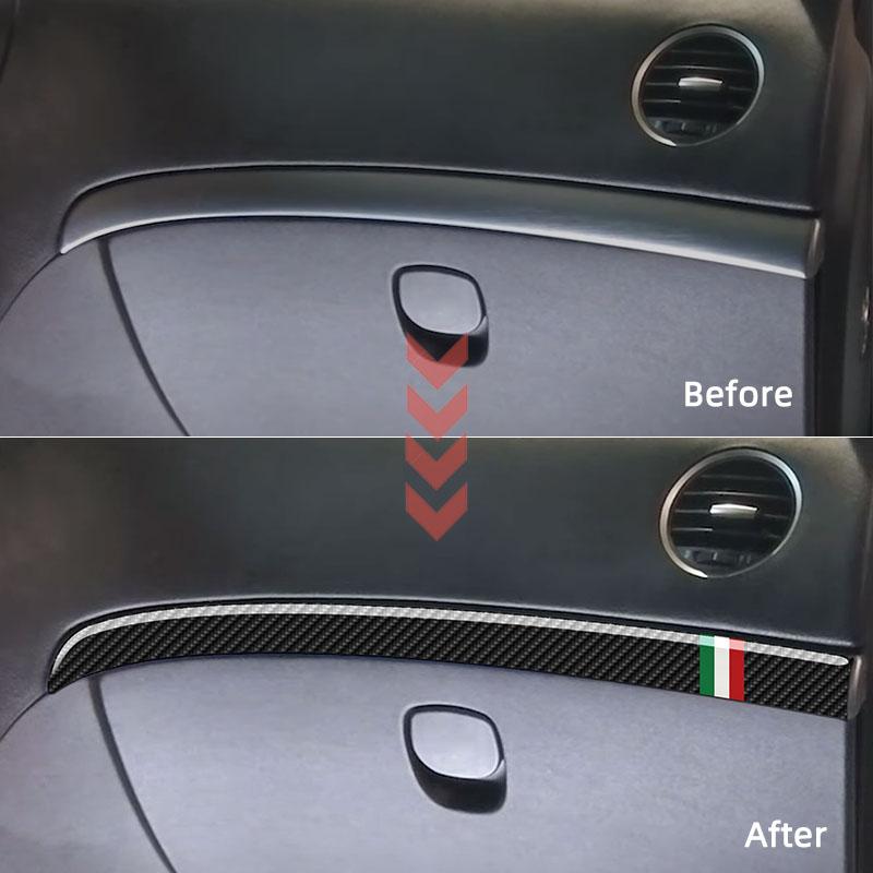 Dashboard Panel Decoration Strips Carbon Fiber Car Stickers For Alfa Romeo 159 Brera Spider 2004-2011 Interior