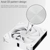TEUCER JM-5 Case Fan 120mm 5V 3Pin ARGB Mirror Light Effect Cooling Fan PWM 800 to 2000RPM CD Texture Water Cooling Radiator Fan