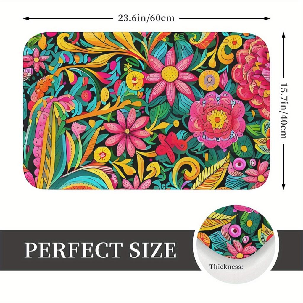 1pc Summer Garden Bath Non-Slip Carpet Living Room Mat Entrance Door Doormat Floor Decor Rug