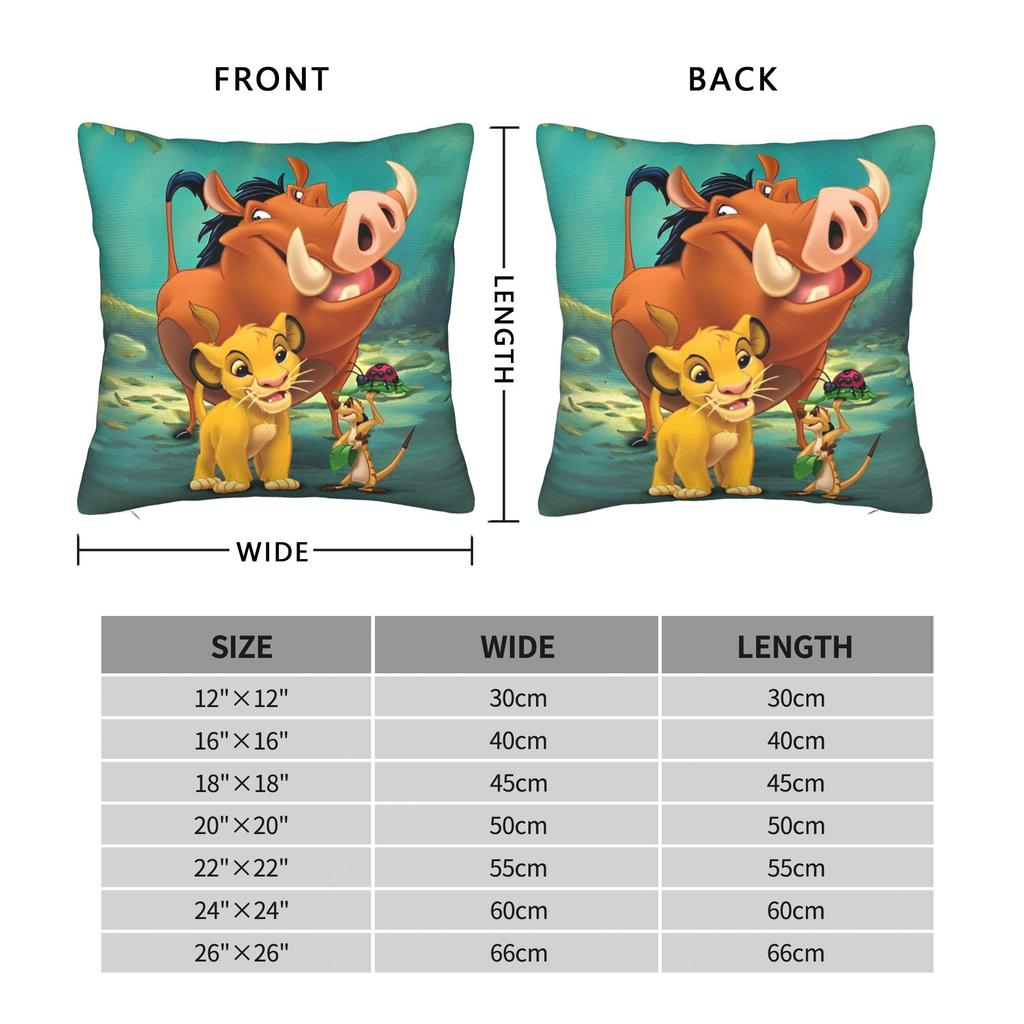 Lion King Simba Square Pillow Case Polyester Throw Pillow  , Novelty Pillowcover Home Decor
