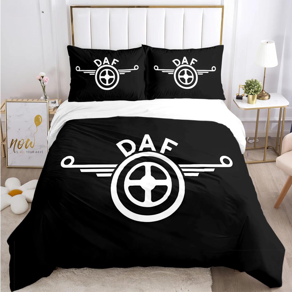 Truck Duvet Cover DAF Truck Logo Bedding set Cartoon Quilt Cover and Pillowcases for Teens Boy Single Double Queen King size