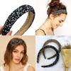 Bling Bling Crystal Pearl Headband Drill Imitation Pearl Sparkly Hair Hoop  Women Girls