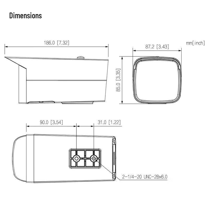 Сетевая камера Dahua DH-IPC-HFW2233F-ZAS-V2 2 Мп, Bullet, штекер CN (адаптер в комплекте)