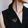 Женская брошь из сплава, полая форма цветка розы, лацканный значок, для костюмов, пальто, сумок, шарфов, значок, универсальный аксессуар