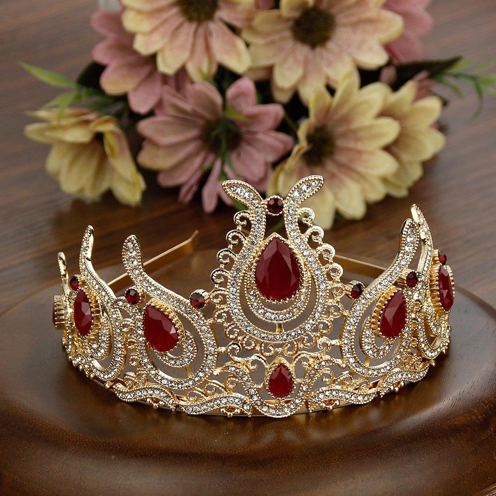 Корона золотого цвета, богемные хрустальные головные уборы, диадемы, свадебные аксессуары для волос