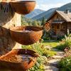 Attract Birds to Garden 3Pcs Metal Bird Feeder Rust-Resistant Insect Water Bath for Drinking Cups Ornament Hanging Outside Decor