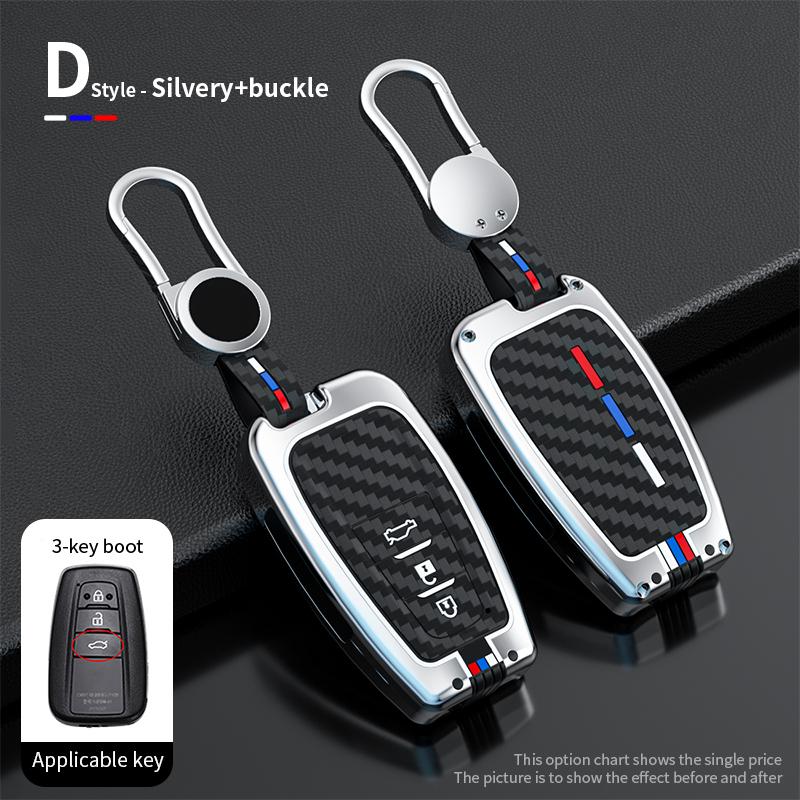 Чехол для автомобильного ключа для Toyota Prius Camry Corolla C-HR CHR RAV4 Prado Izoa Levin Avalon 2018 2019 2020 цинковый корпус