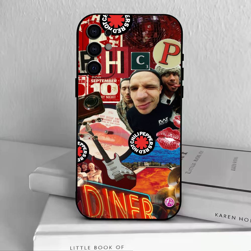 R-Red Hot Chili Peppers Чехол для телефона Черный Силиконовый Мягкий Для Samsung S25,S24,S21,S22,S23,S30,Ultra,S20,Plus,Fe,Lite