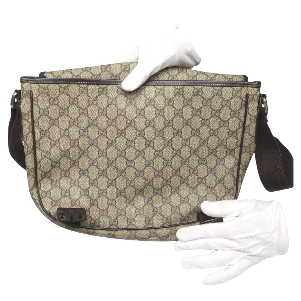 Gucci GG plus GG Supreme Сумка через плечо GG Supreme Canvas Коричневый 201732 002122 Б/у