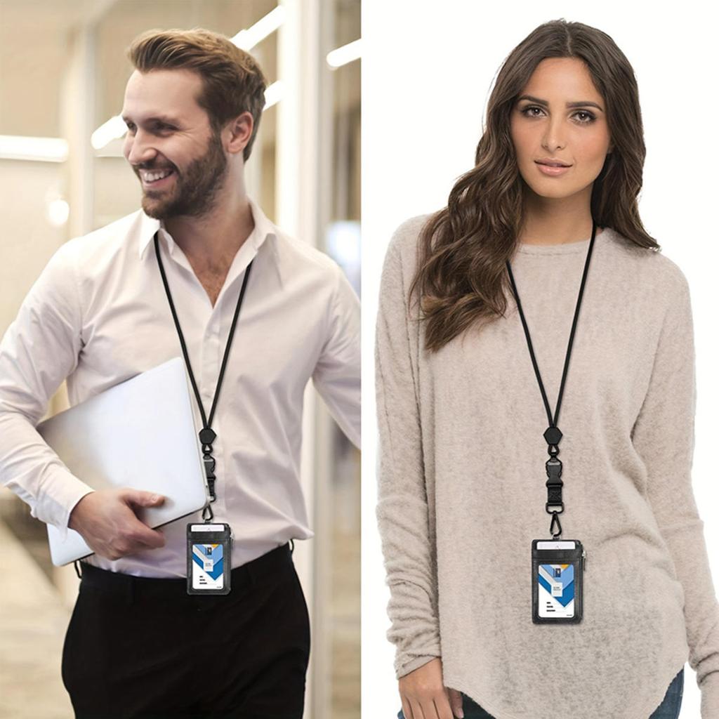 Регулируемый шейный брелок, многофункциональный ремешок для мобильного телефона, защитный шнурок для значков, зажим для удостоверения личности, ремешок для шеи, брелок для ключей