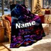 Custom Name Personalized Poppy Playtime Print Blanket, Home Decor, Bedroom, Sofa, Camping, Couch, Gifts for Birthday Christmas