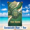 Beach Towel Custom Name Text, Quick Dry Large Towel For Beach HomeCeltic FC
