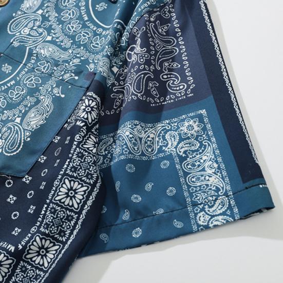 Мужская рубашка с отложным воротником в винтажном стиле, мягкая ткань, свободные летние топы, повседневная одежда