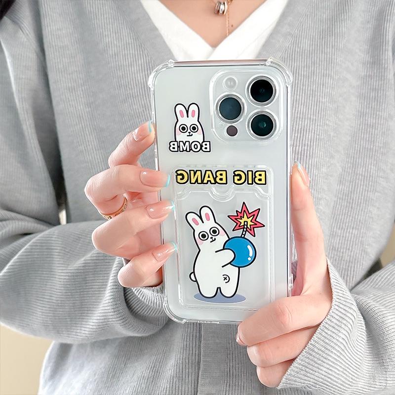 Чехол-держатель для карточек Zhitai Apple iPhone 15/14/XS с рисунком