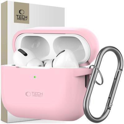 Tech-Protect Силиконовый крючок для Apple Airpods Pro 1 / 2 Пыльно-розовый