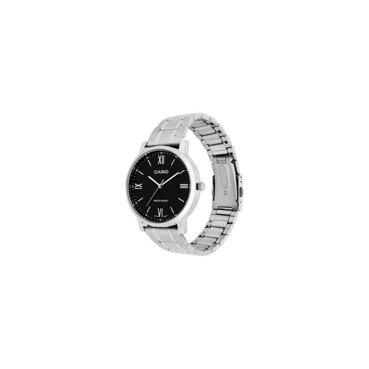 Casio 50M Водонепроницаемые Кварцевые Мужские часы из Нержавеющей Стали Черный Циферблат MTP-B130D-1AV