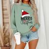 Женский повседневный модный свитшот с круглым вырезом и длинными рукавами с рождественским принтом