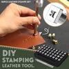 Stamping Punch Tools Easy To Store Easy Opeartion Alphabet Patterns Detachable Faux Leather Engraving Kits Tools for Office