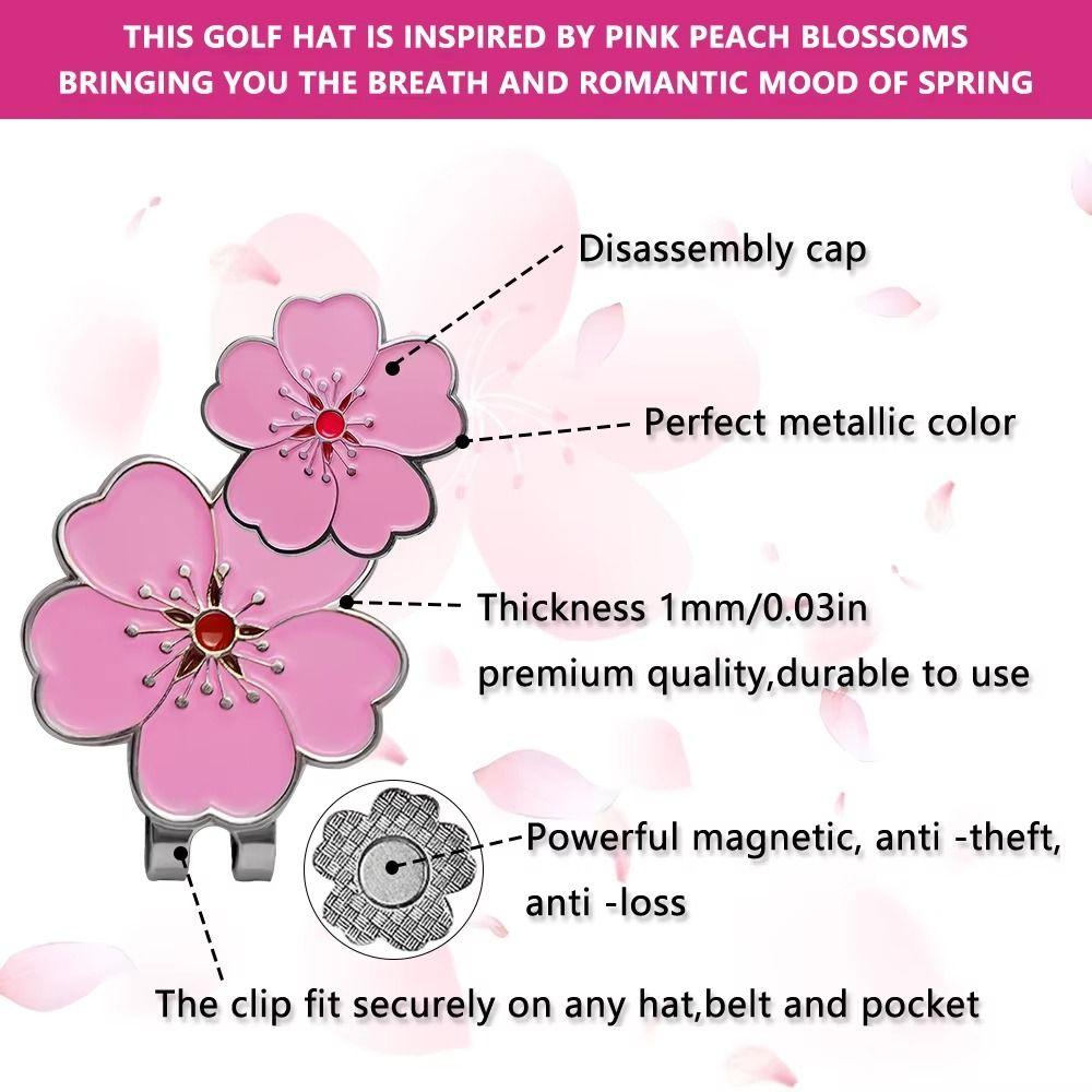 Flower Shaped Golf Ball Mark Magnetic Golf Hat Marker Sports Cap Golf Cap Clip Women Girls