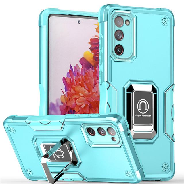 Чехол для Samsung Galaxy S20 Fe S21 Plus, магнитный автомобильный держатель с кольцом, противоударные чехлы для телефонов Galaxy S21 Ultra, задняя крышка
