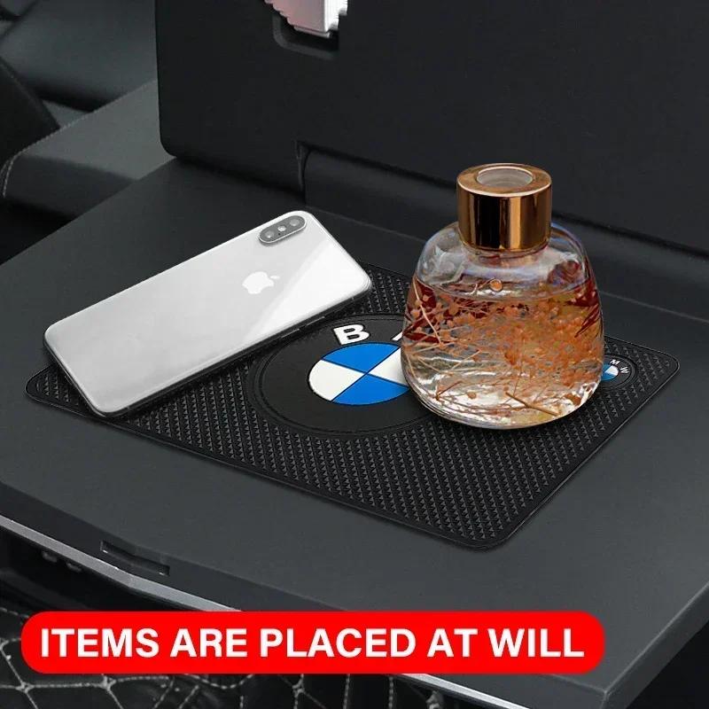 2025 E46 For BMW 1Pcs Car Emblem Anti Slip Pad Phone Holder Non-Slip Mat Car Stlying For BMW M Performance M3 M5 M6 F01 F20 F10