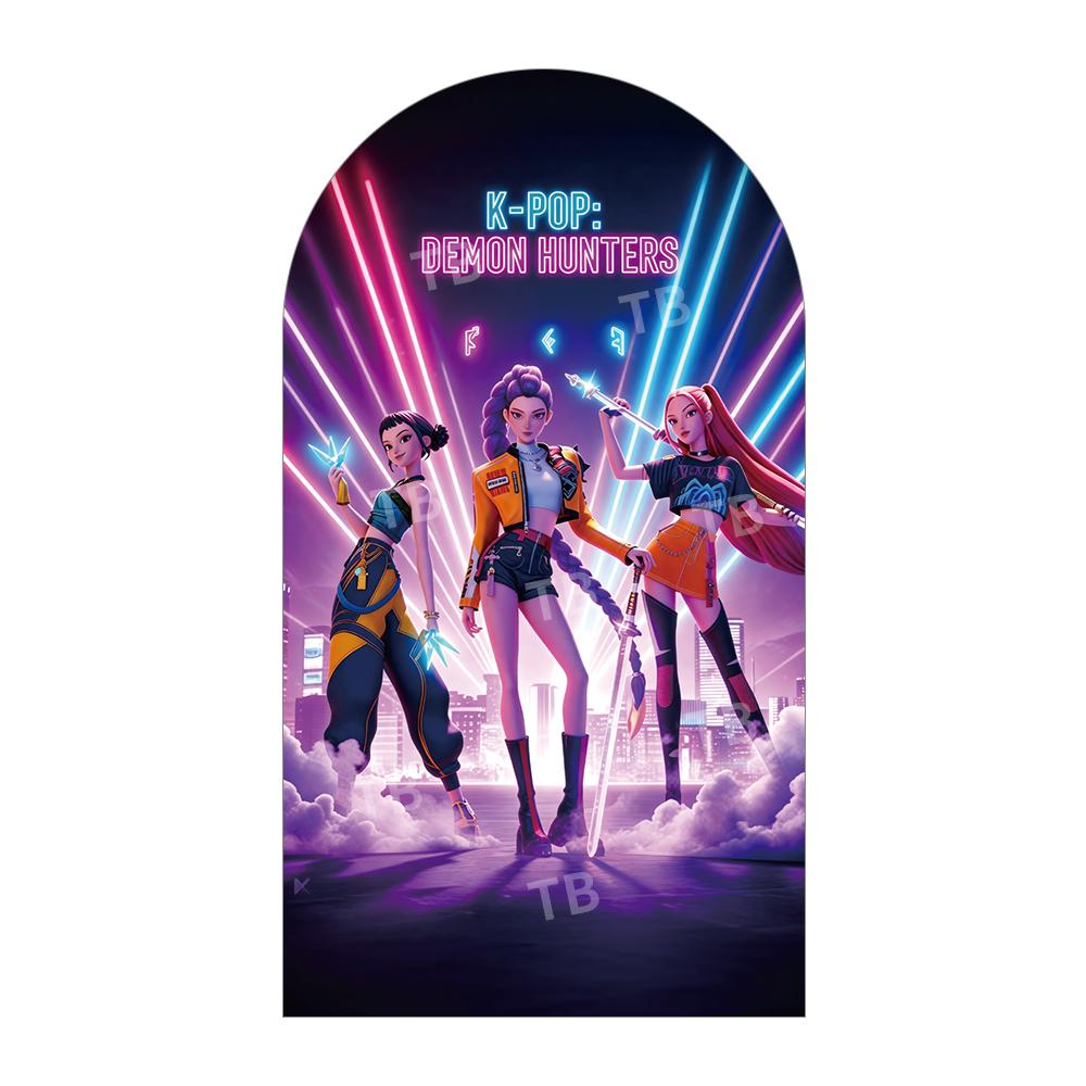 K-POP Охотник на демонов Арка Задний фон Чехлы Девичник Украшение Детский праздник Крутая сцена Детская Фотосъемка Фон Стена