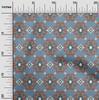 oneOone Cotton Flex Fabric Diamond & Swirl Ikat Print Fabric BTY 40 Inch