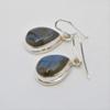 Blue Fire Labradorite Earrings, 925 Sterling Silver Teardrop Birthday Earrings
