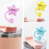 4/8Pcs Animals Star Silicone Straw Covers Cap Drinking Straw Tip Lids SplashProof Plugs Covers Cup Accessories Easy Use
